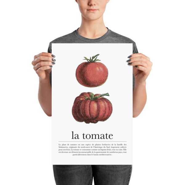 Vintage Tomato Poster Botanical Kitchen Wall Art Ohlalacamille
